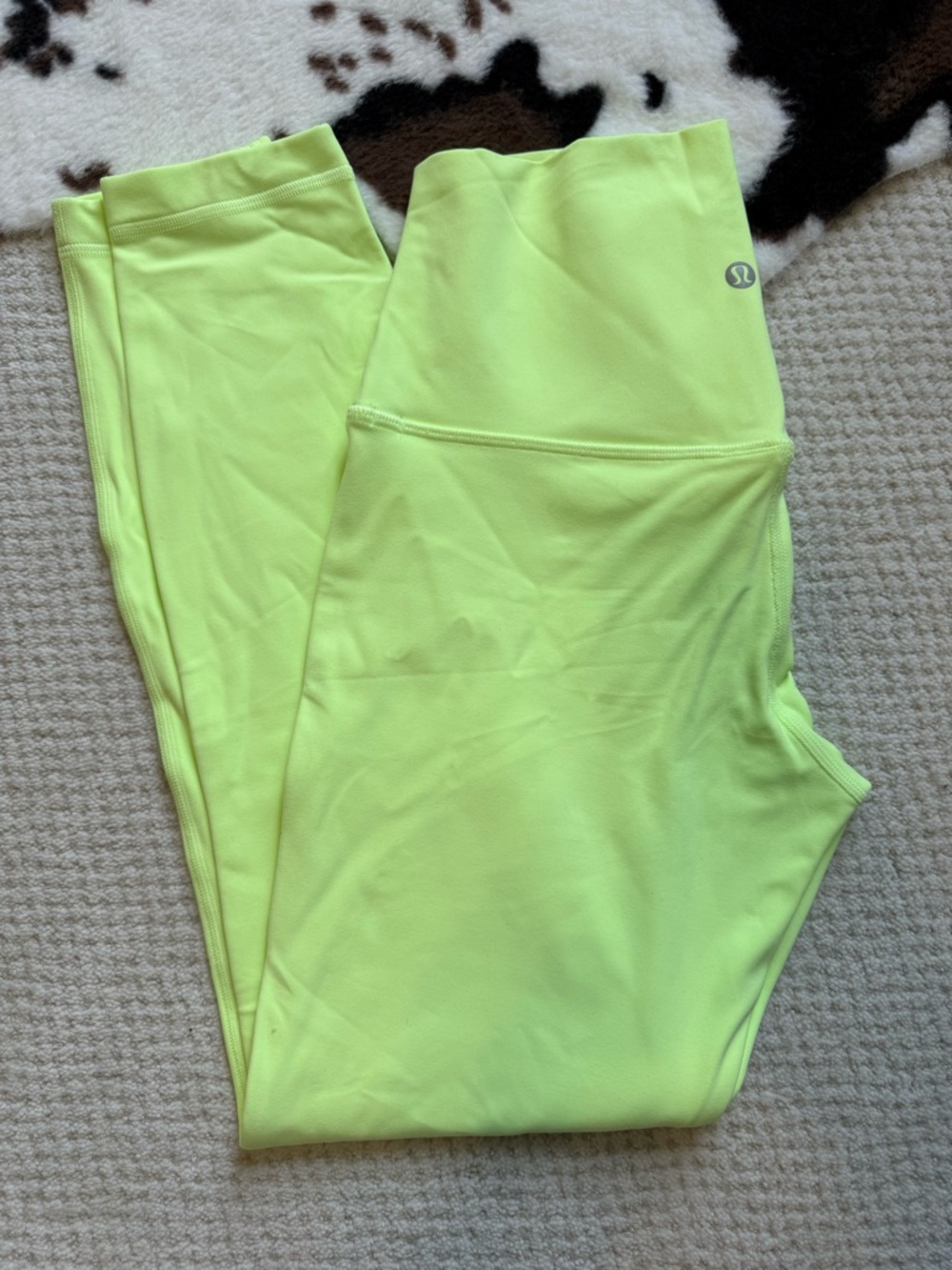 Lululemon High-Rise Neon Yellow Leggings Align 6